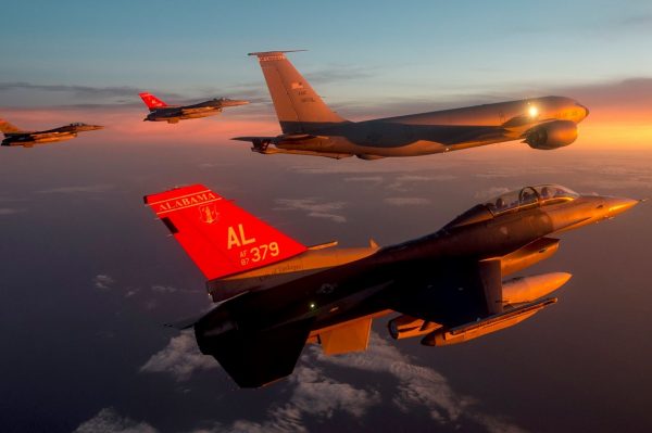 Red Tail F-16s