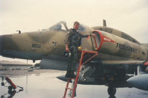 This U.S. Naval Aviator helped renconstruct and train the Kuwait Air Force after invasion of Kuwait by Iraq