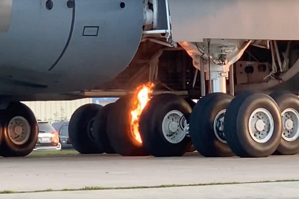 Watch this video featuring a C-5M Super Galaxy Experiencing Brake Fire at Oshkosh AirVenture 2019