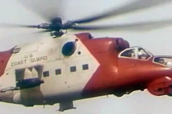 Here’s why this Russian Mi-24 Hind Attack helicopter is painted in US Coast Guard colors