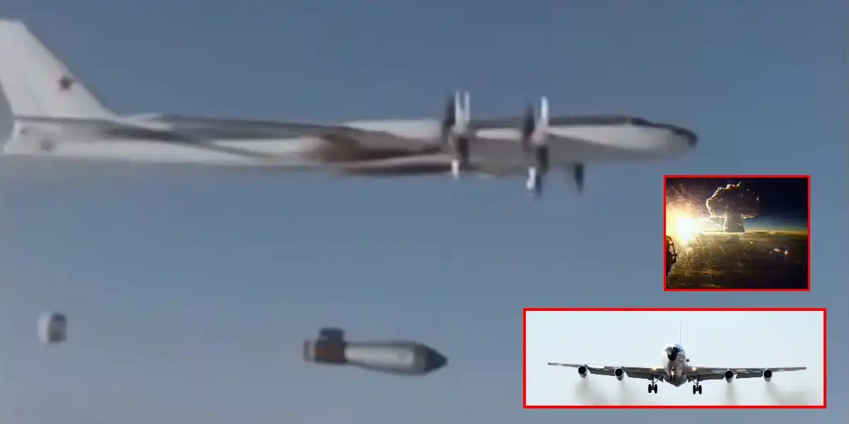 The USAF JKC-135A irradiated by Soviet Tsar Bomba shockwave while