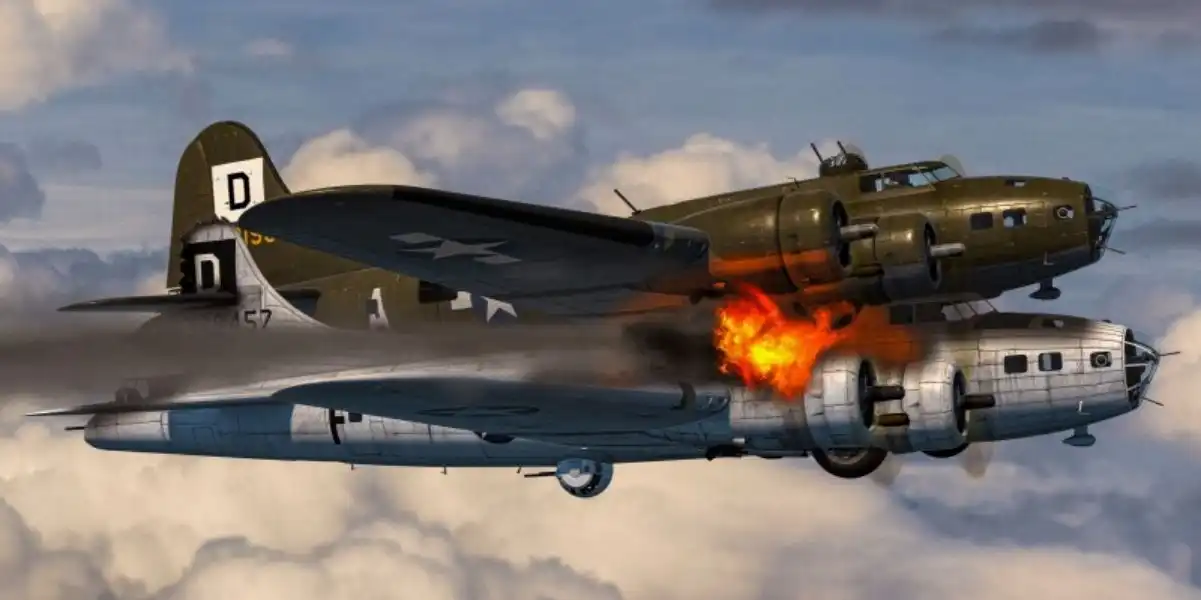 The “Piggyback Flight,” the two B-17s that ‘landed conjoint’ after colliding and becoming hooked together